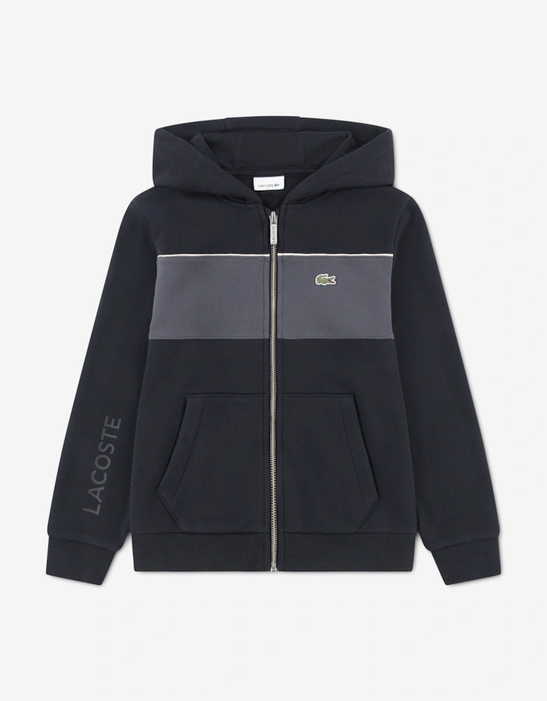 Boys Colourblock Hoodie in Black
