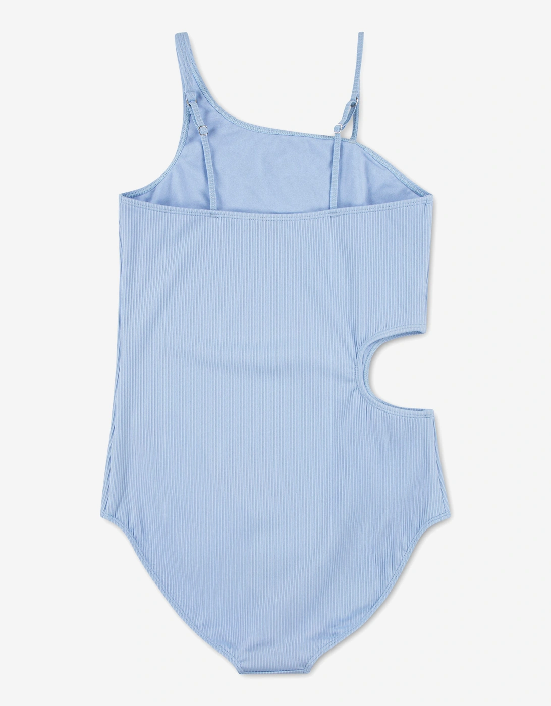 Girls Asymmetrical Cutout Swimsuit in Blue