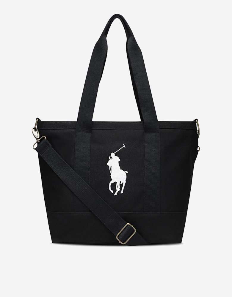 Kids Polo Player Tote Bag in Black (40cm)