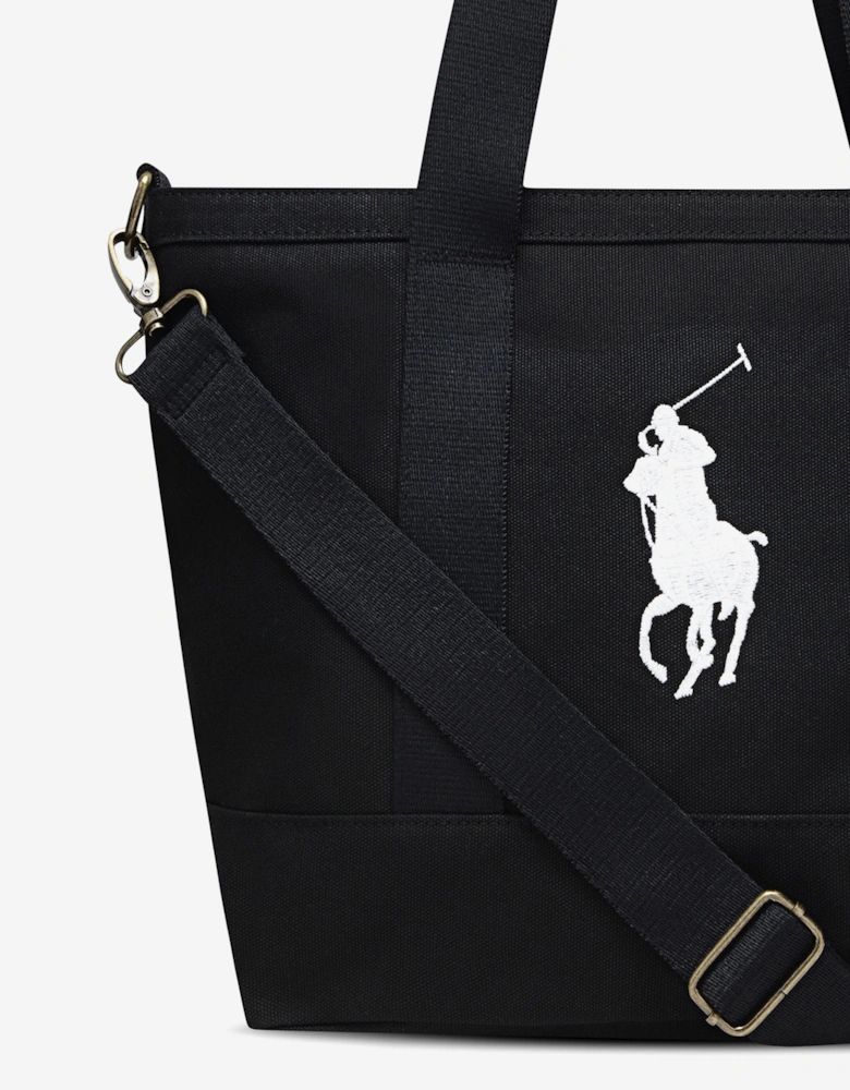 Kids Polo Player Tote Bag in Black (40cm)
