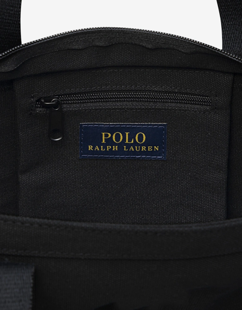 Kids Polo Player Tote Bag in Black (40cm)