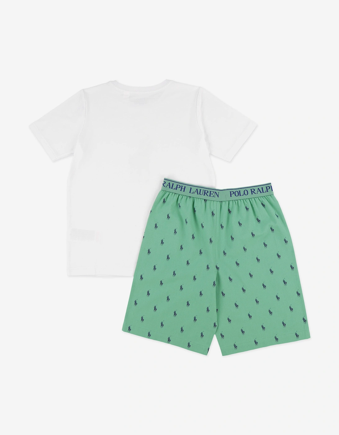 Boys Logo Short Pyjama Set in Green