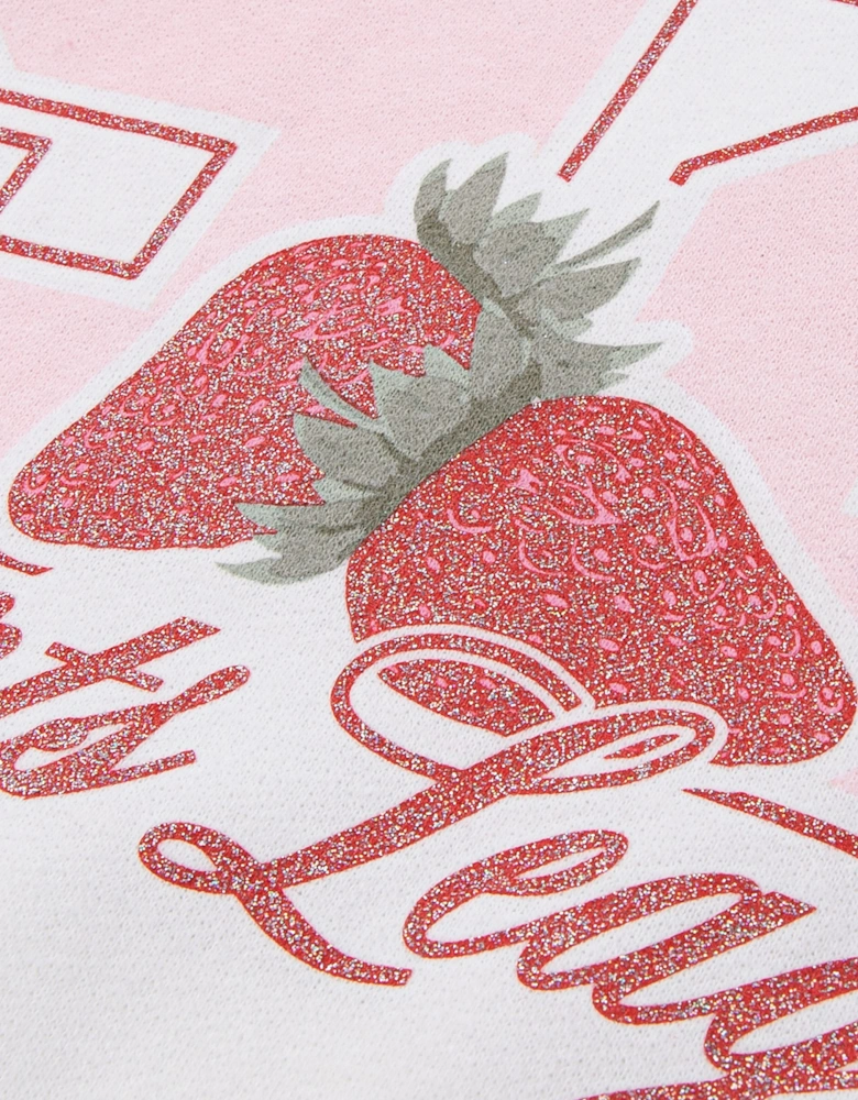 Girls 52 Strawberry Hoodie in White