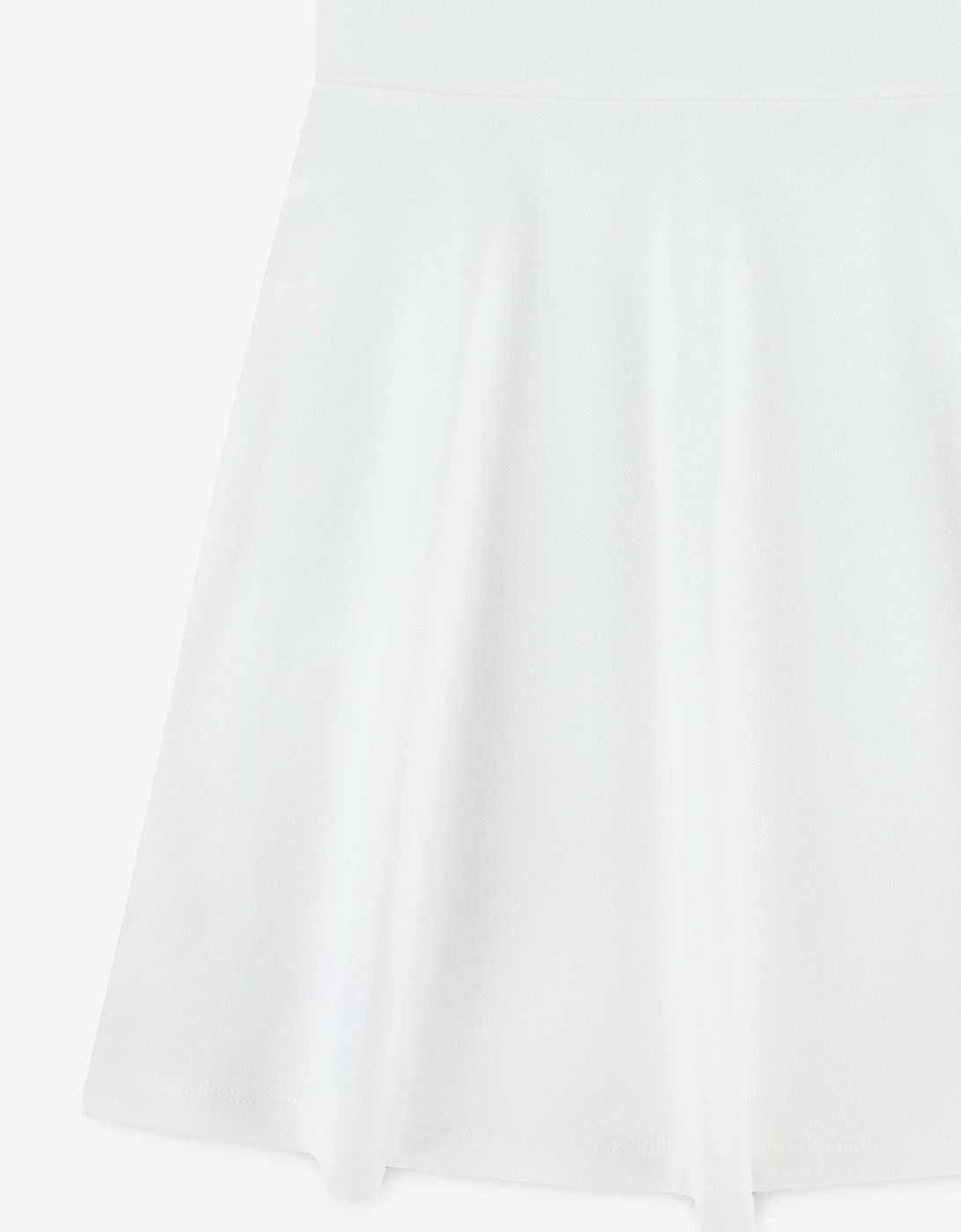 Girls Sleeveless Pique Polo Dress in White