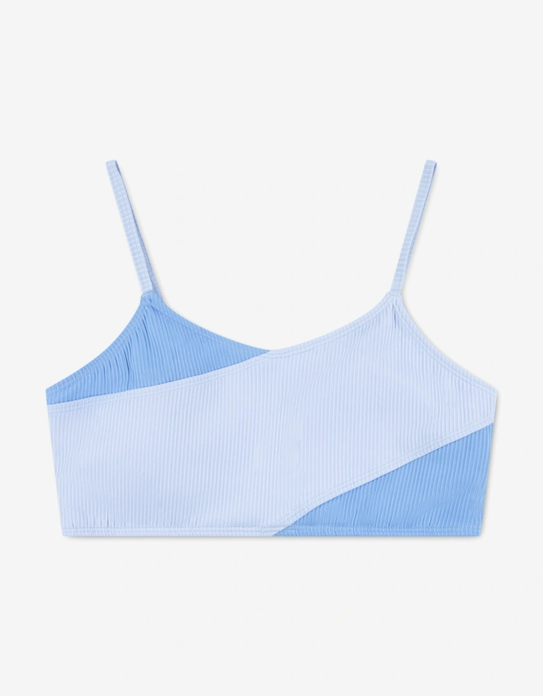 Girls Cross Wrap Bikini in Blue