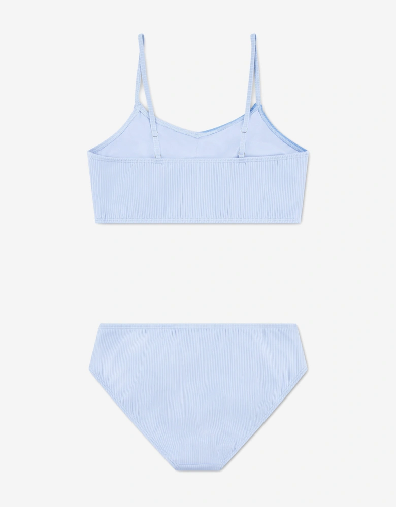 Girls Cross Wrap Bikini in Blue