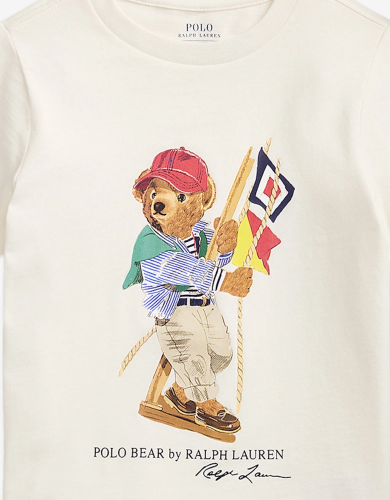 Boys Polo Bear Jersey T-Shirt in White