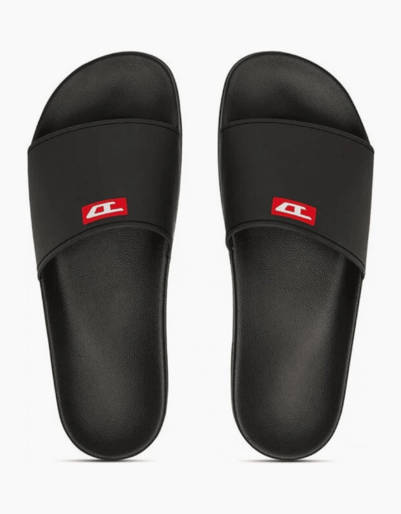 SA Swim Black Rubber Sliders