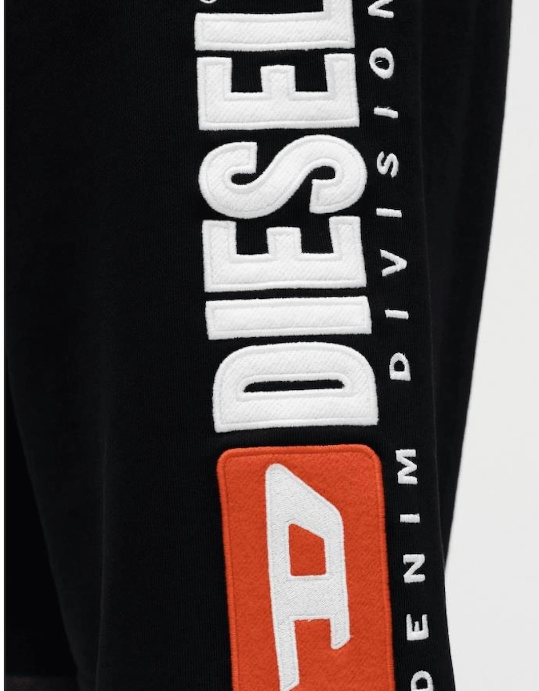 Crow Large Logo Black Cotton Shorts