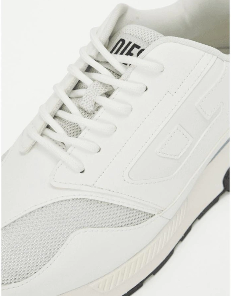 Tame Laced Up White Racer Trainers
