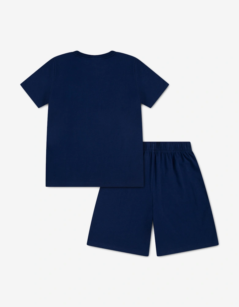 Boys Polo Short Pyjama Set in Navy