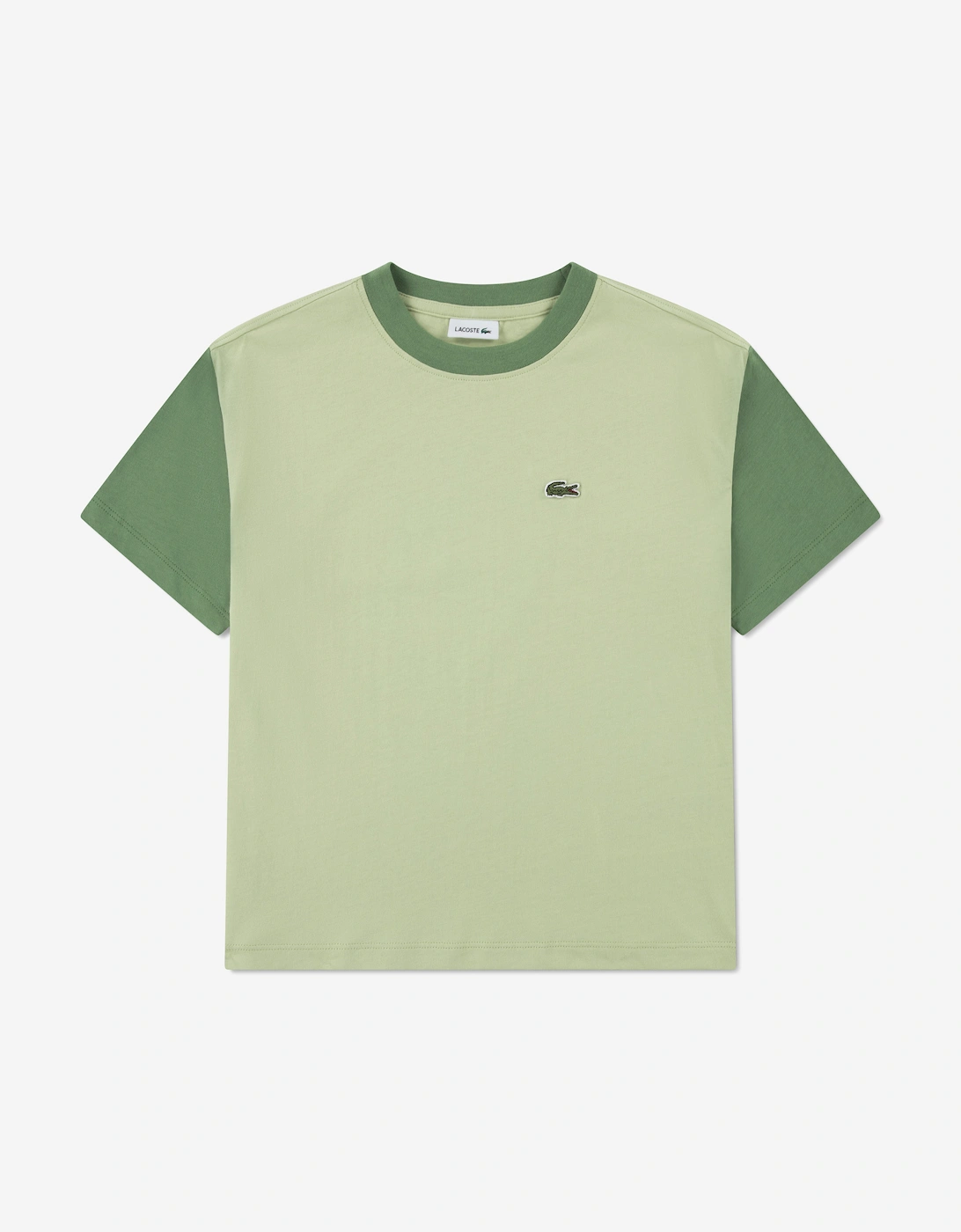 Boys Colourblock Relaxed T-Shirt in Green, 6 of 5