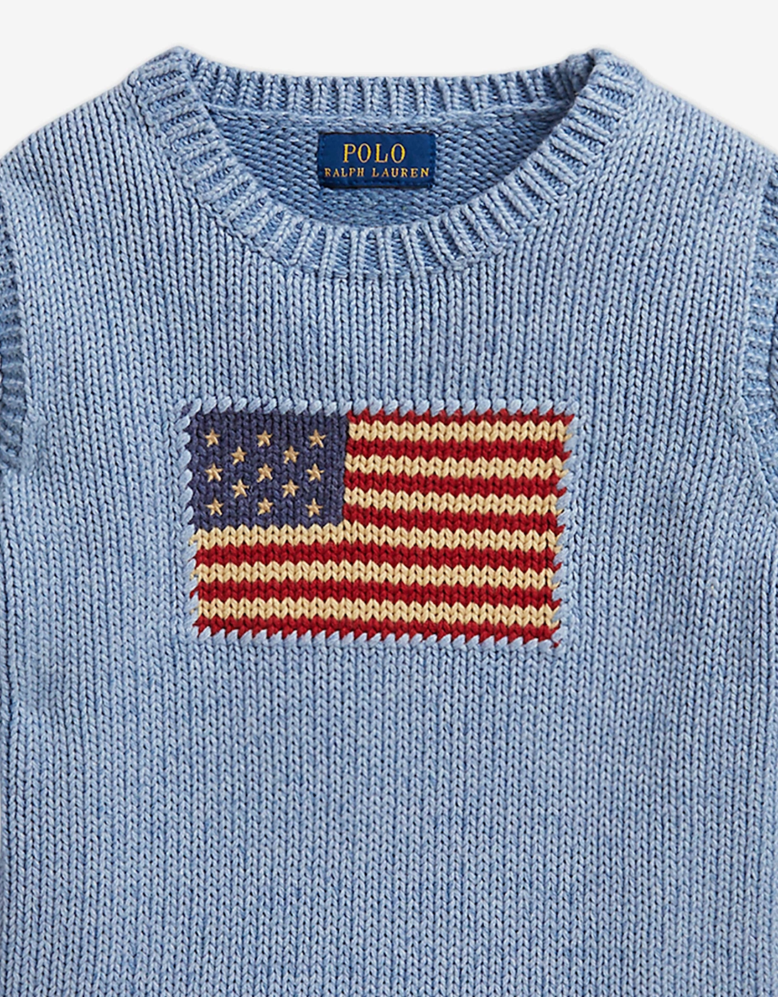 Boys Flag Jumper in Blue