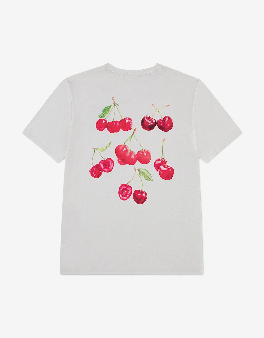 Girls Cherry Boxy T-Shirt in Ivory