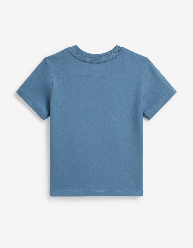 Baby Boys Polo Bear Graphic Print T-Shirt in Blue