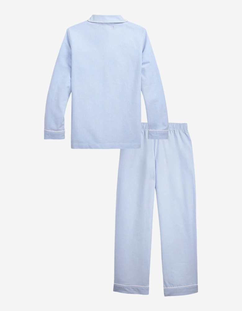 Boys Oxford Pyjama Set in Blue