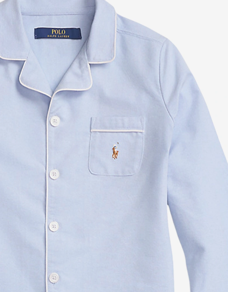 Boys Oxford Pyjama Set in Blue