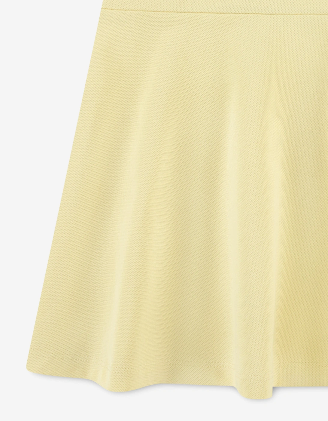 Girls Sleeveless Pique Polo Dress in Yellow
