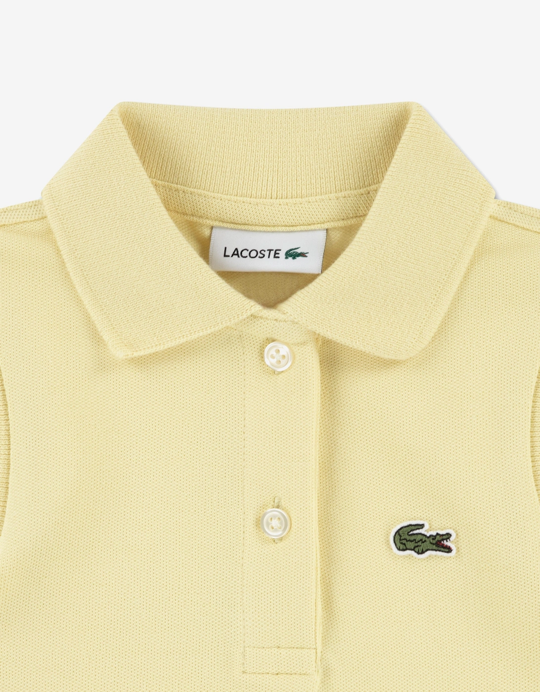 Girls Sleeveless Pique Polo Dress in Yellow