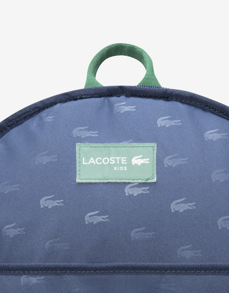 Kids Crocodile Logo Backpack in Navy (44cm)