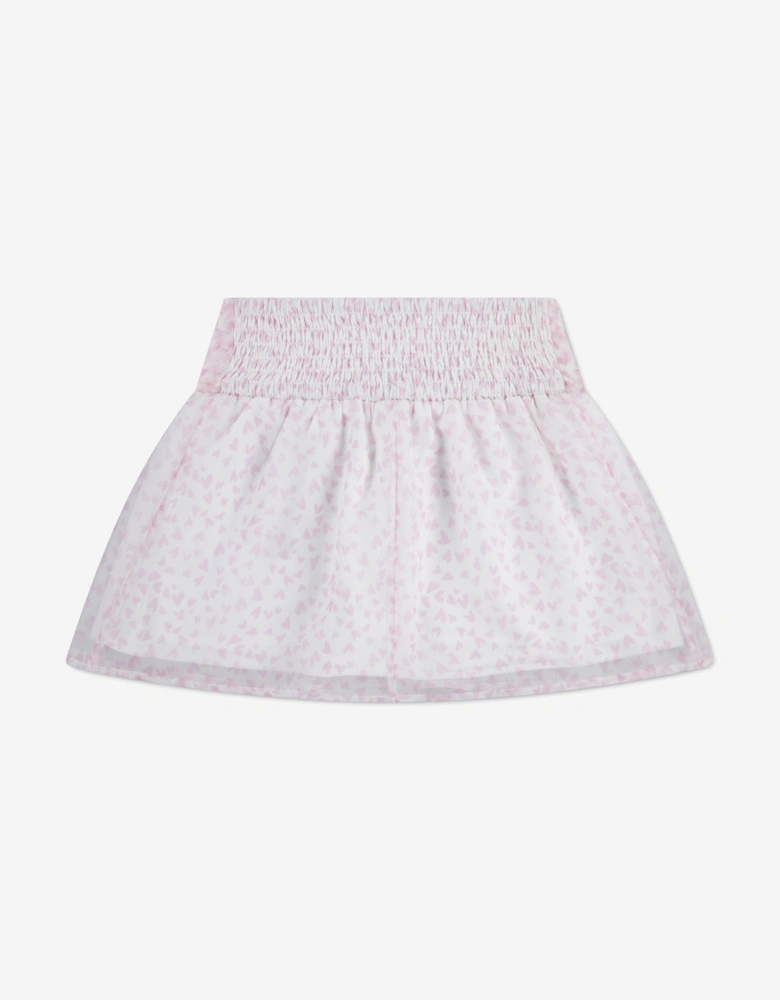 Girls Emerson Organza Skort in Pink