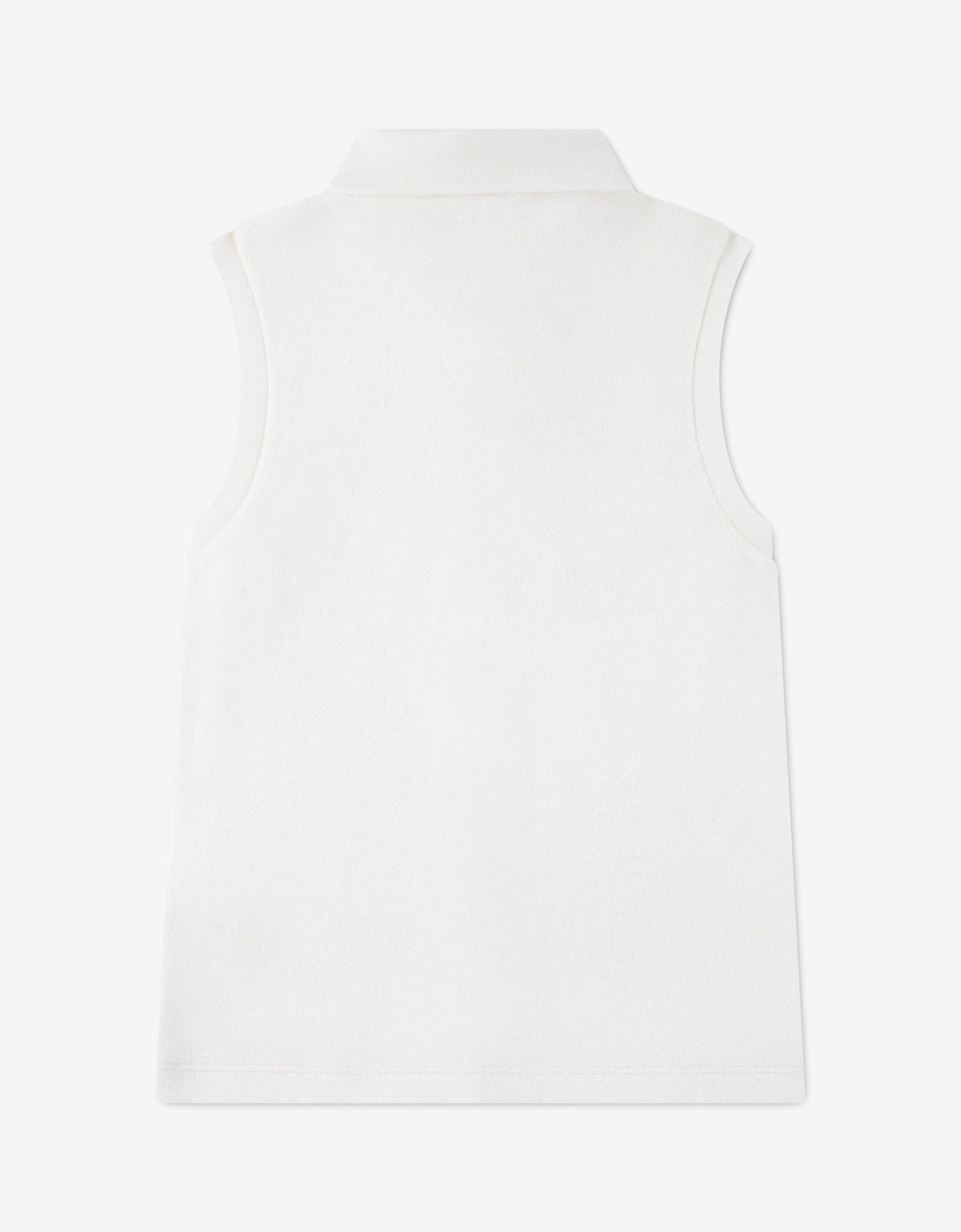 Girls Polo Tank Top in Ivory