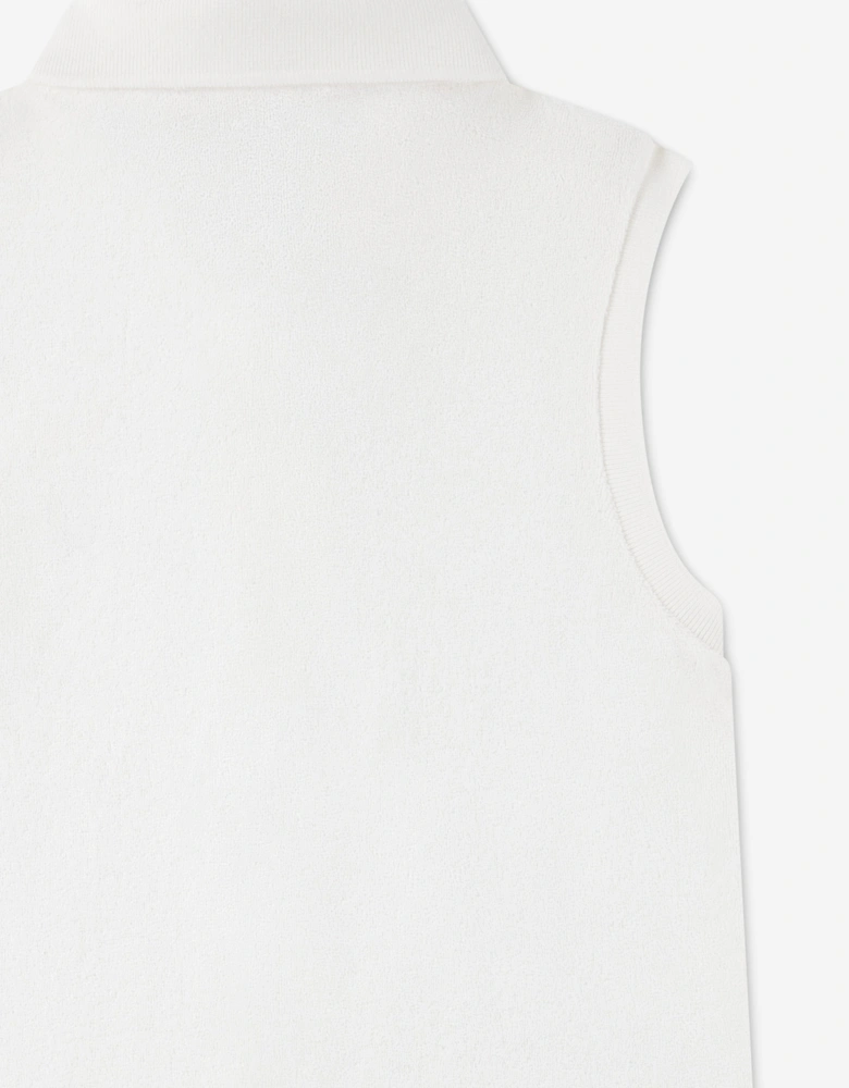 Girls Polo Tank Top in Ivory