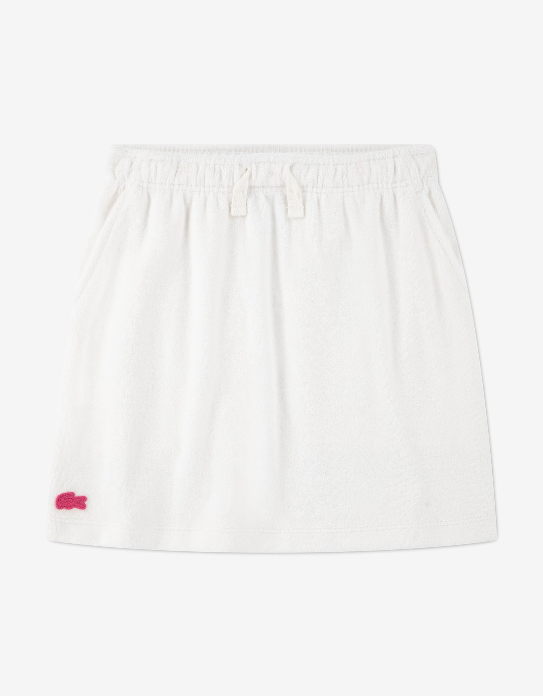 Girls Terry Knit Skirt in Ivory, 5 of 4