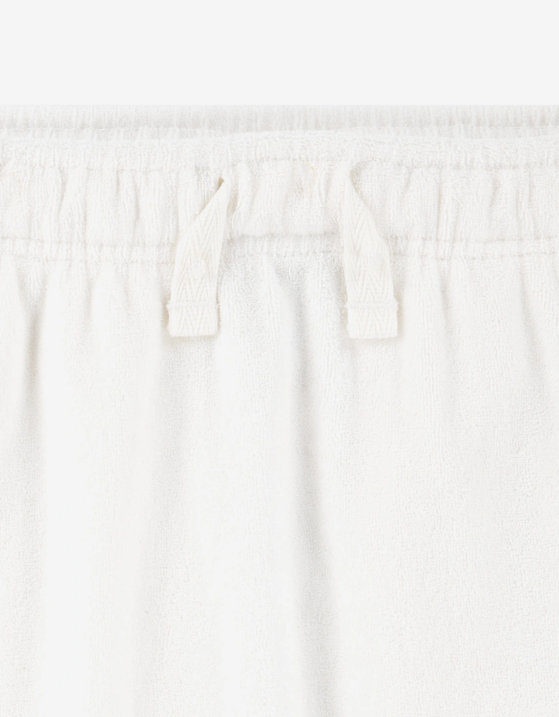 Girls Terry Knit Skirt in Ivory