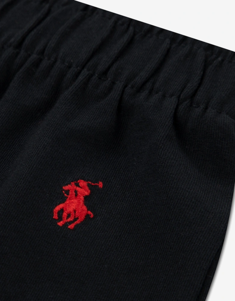 Boys Polo Short Pyjama Set in Black