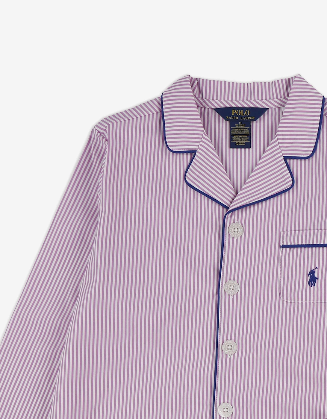 Girls Long Sleeve and Short Pyjama Set in Pink