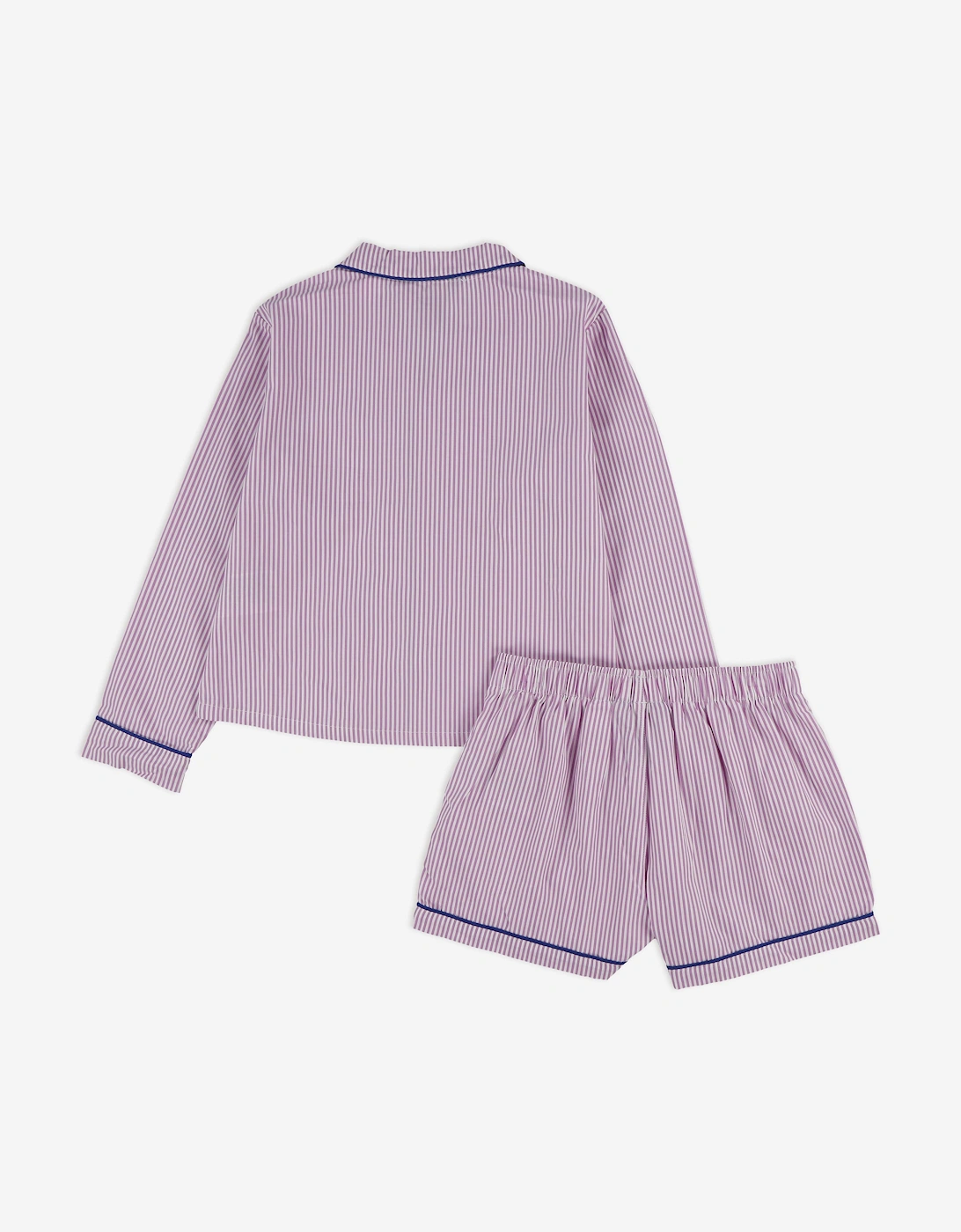 Girls Long Sleeve and Short Pyjama Set in Pink