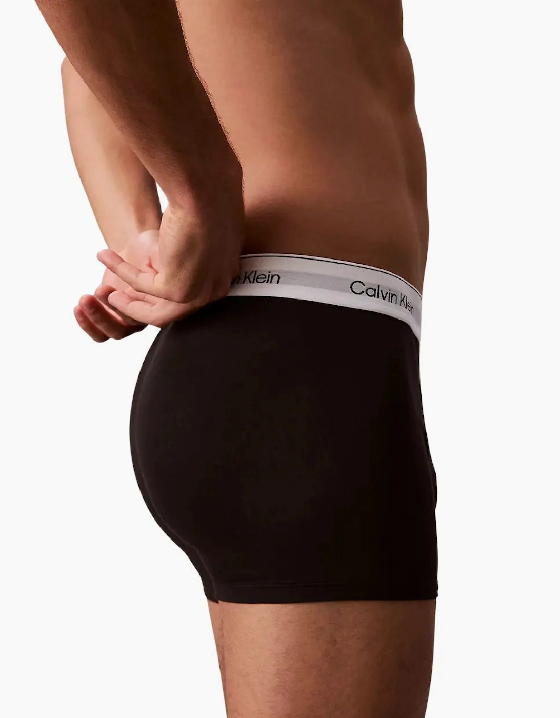 5-Pack Icon Cotton Stretch 'Relaxed Dart' Boxer Trunks, Black/white