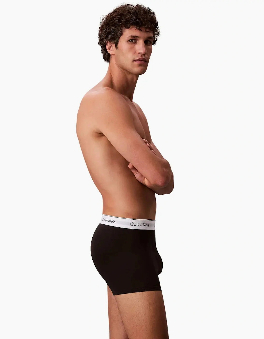 5-Pack Icon Cotton Stretch 'Relaxed Dart' Boxer Trunks, Black/white