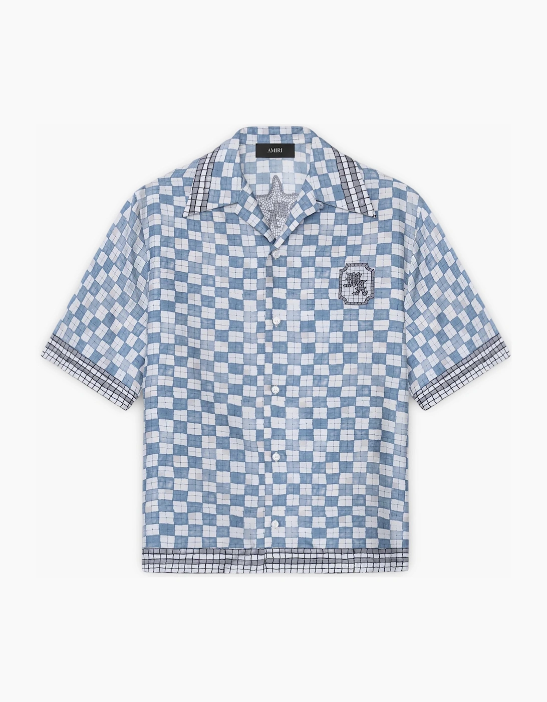 MA Checkered Bowling Shirt Blue, 7 of 6