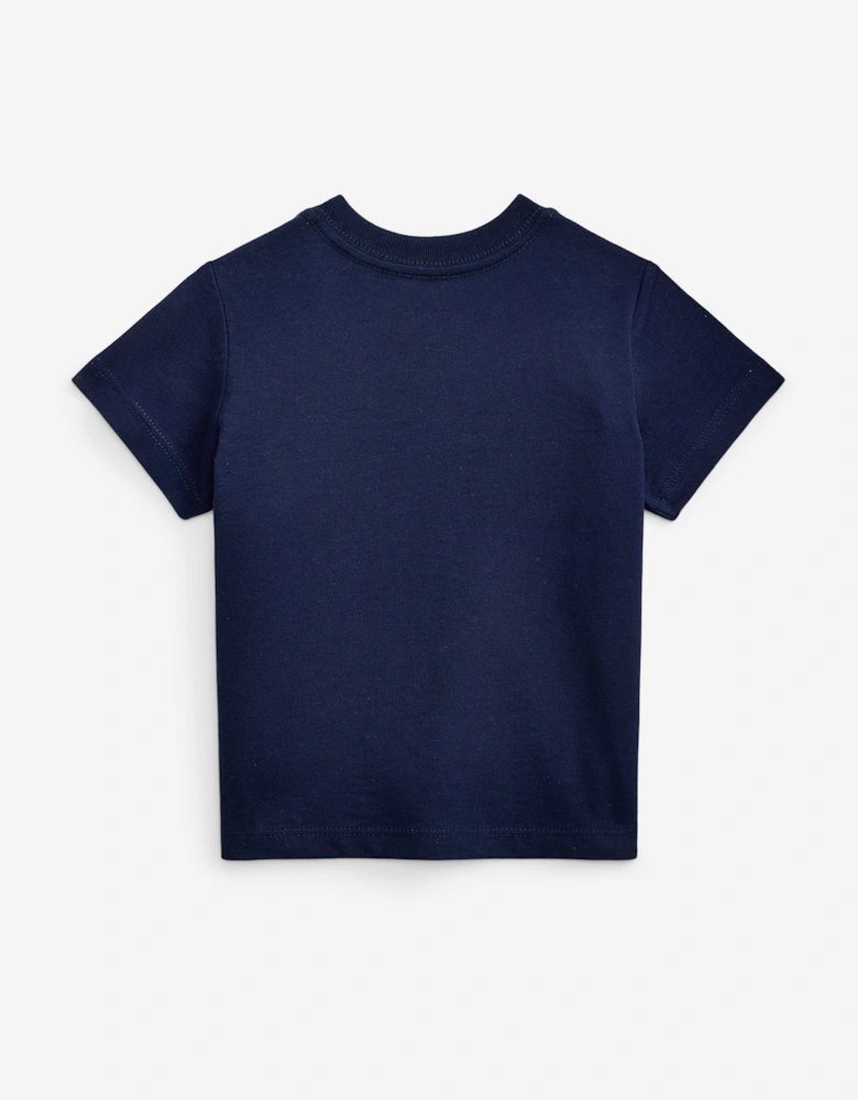 Baby Boys Polo Bear Jersey T-Shirt in Navy