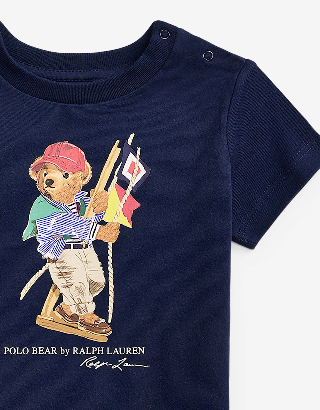 Baby Boys Polo Bear Jersey T-Shirt in Navy