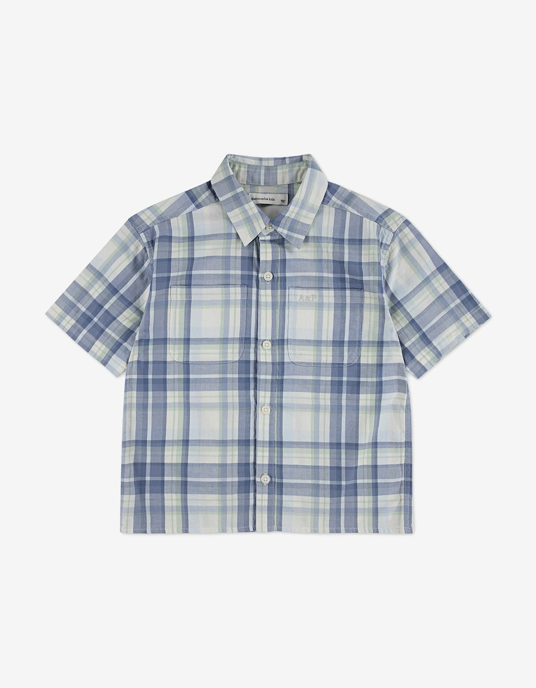 Abercrombie & Fitch Boys Blue Boxy Woven Shirt In - Size: 5 Years/6 Years Kids
