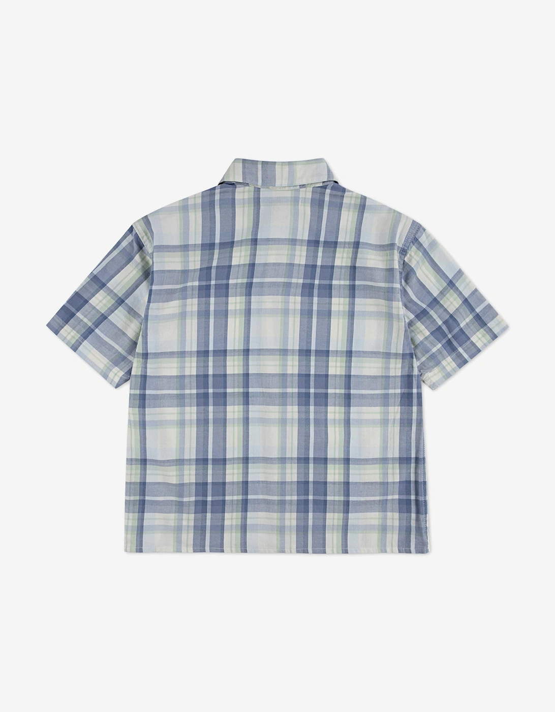 Boys Boxy Woven Shirt in Blue