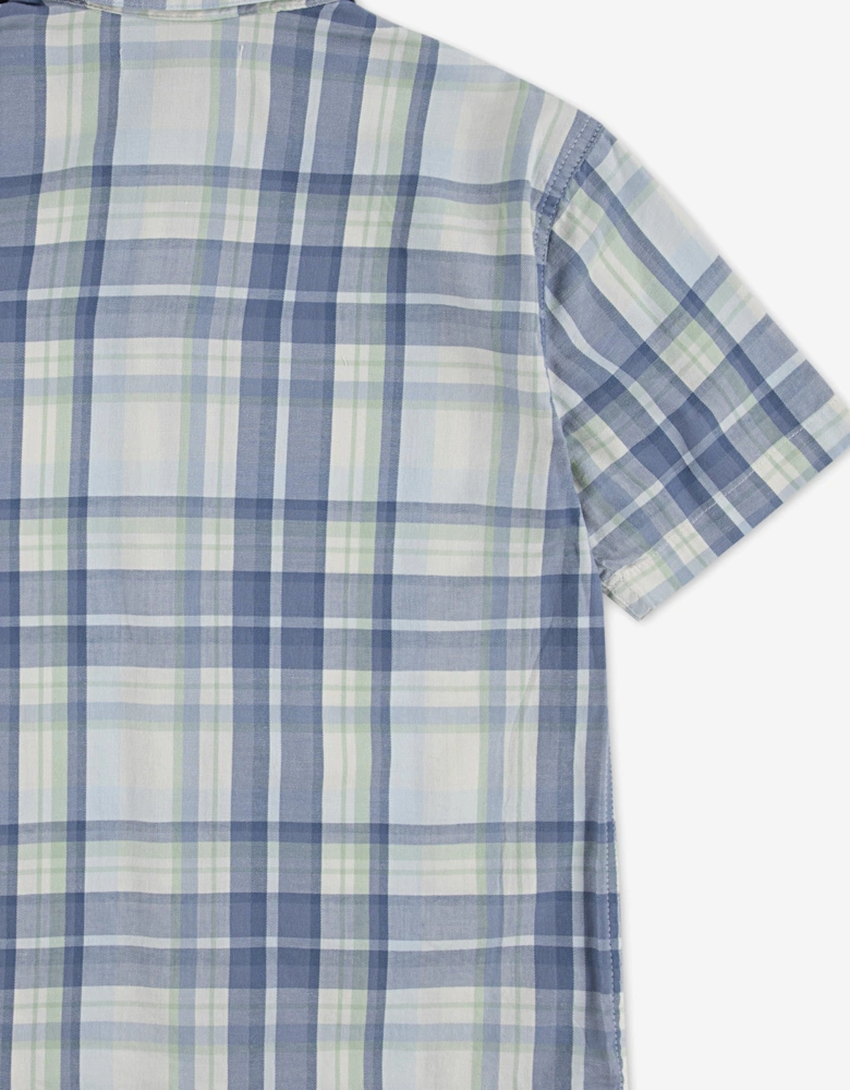 Boys Boxy Woven Shirt in Blue