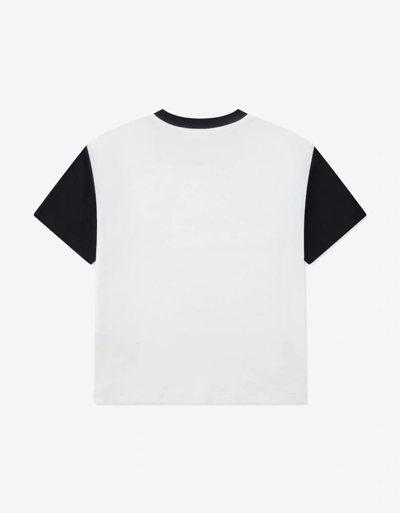 Boys Colourblock Relaxed T-Shirt in Ivory