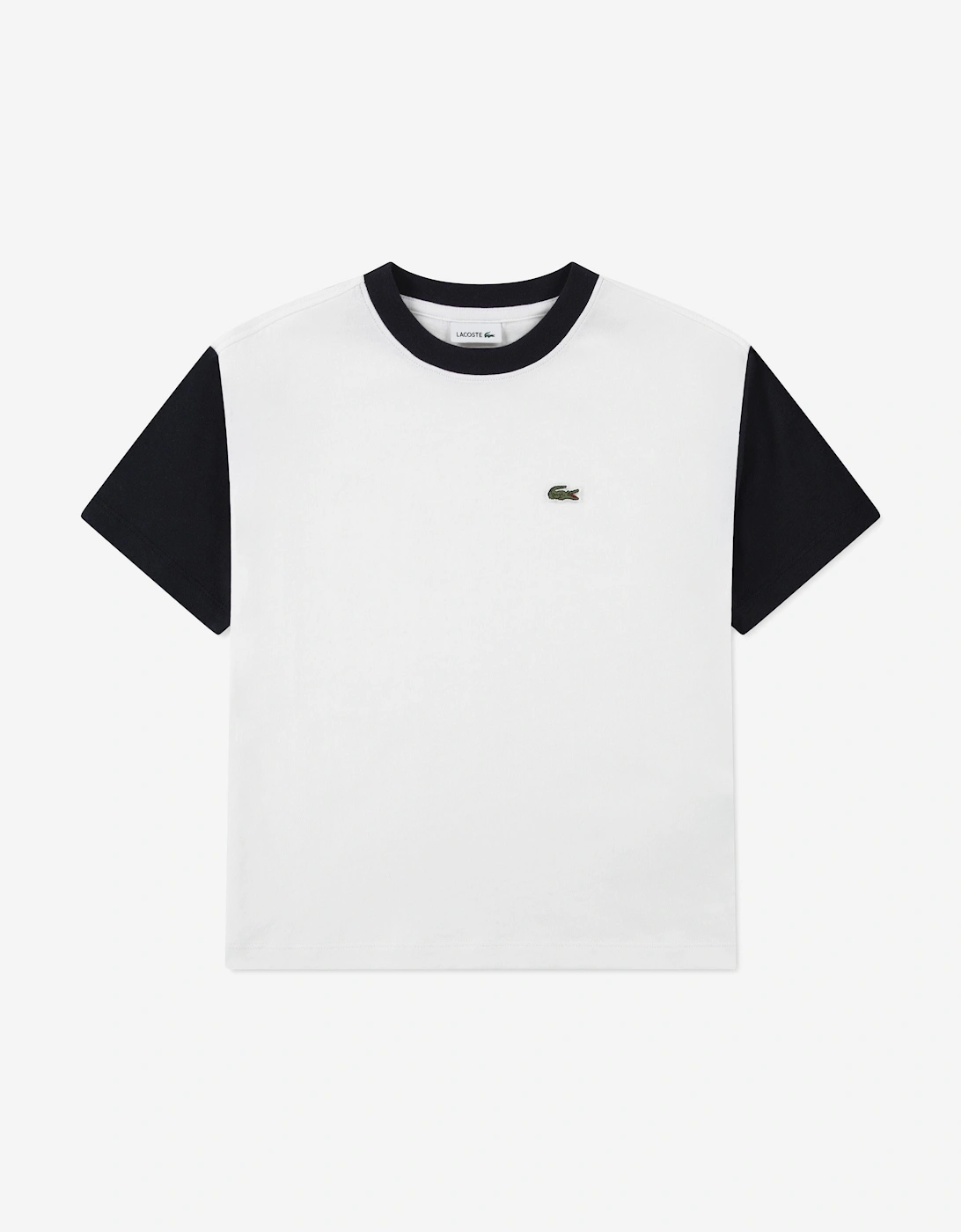 Lacoste Boys Cream 'S Colourblock Relaxed T-Shirt In Ivory  16 Years Size 16 Yrs Kids