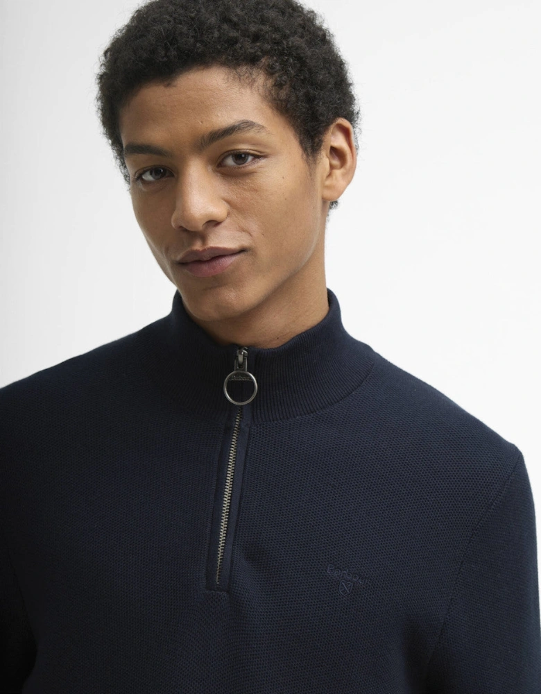 Honeycomb Half Zip Sweater NY91 Navy
