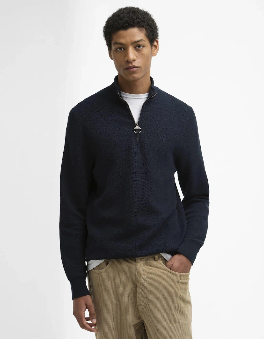 Honeycomb Half Zip Sweater NY91 Navy