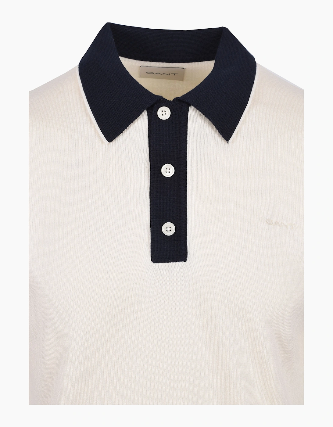 COTTON MODAL KNITTED POLO CREAM