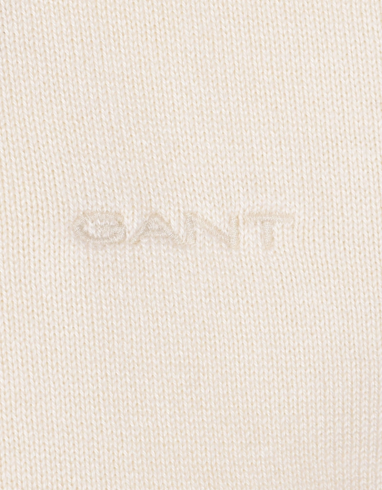 COTTON MODAL KNITTED POLO CREAM