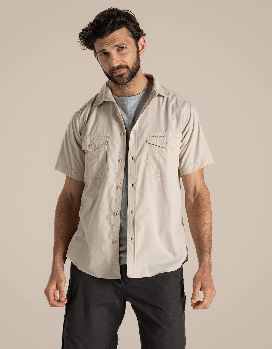 Mens Kiwi Sun Protection Short Sleeve Shirt, 2 of 1