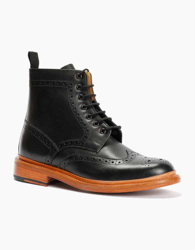 Walter Brogue Leather Men's Brown Boots