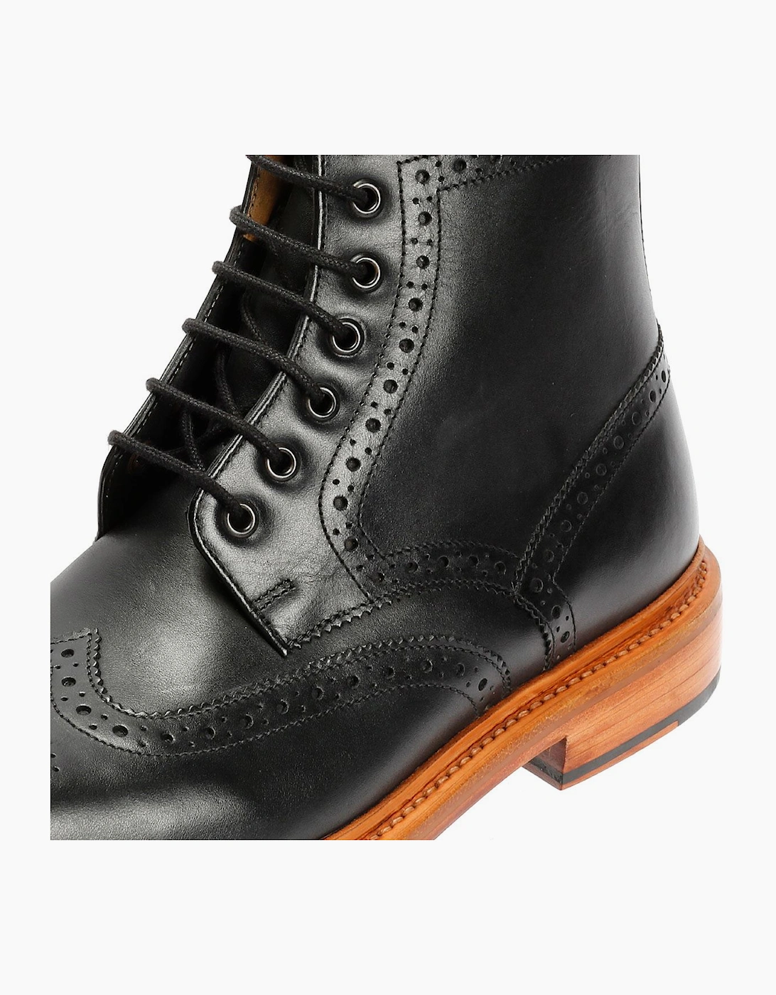 Walter Brogue Leather Men's Brown Boots