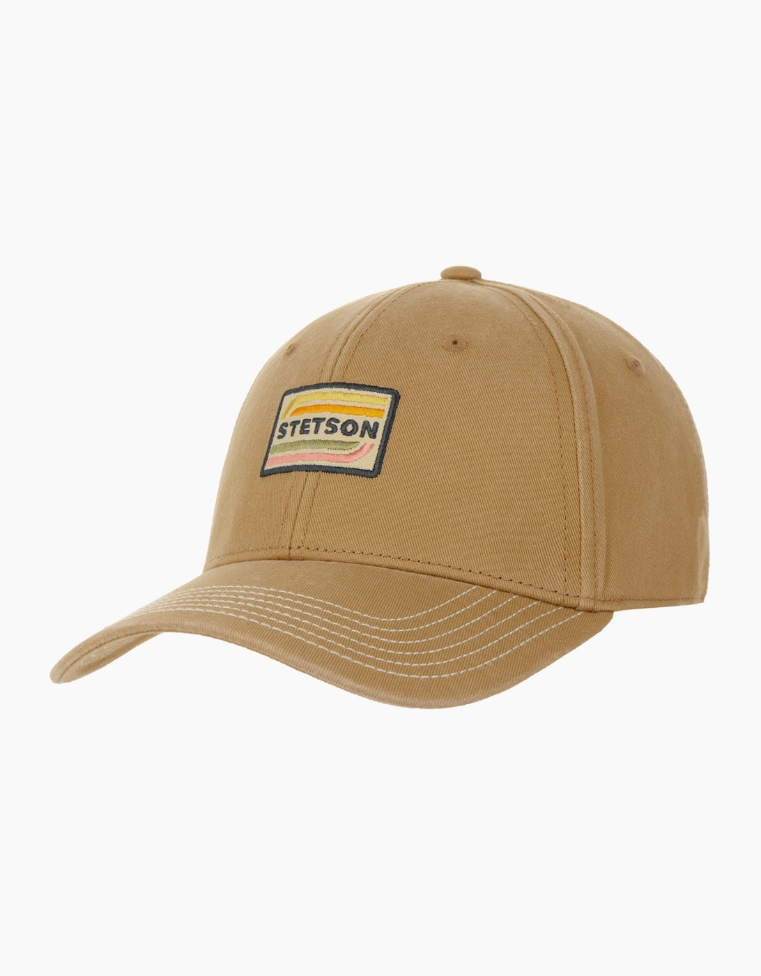 Stetson Lenloy Gas Station Cotton Baseball Cap - Washed Beige - Size: ONE size